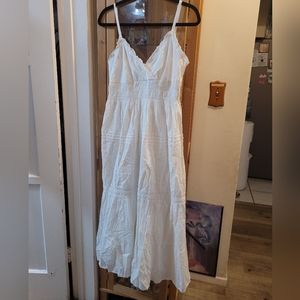 Speed Control large white spaghetti strap long dress